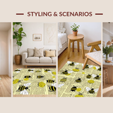 Ultra Soft Area Rug, Non Slip, Stain Resistant, Washable Area Rugs for Living Room, Bedroom, Fluffy Soft Transitional Design(Yellow)