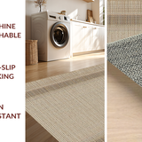 Ultra Soft Area Rug, Non Slip, Stain Resistant, Washable Area Rugs for Living Room, Bedroom, Minimalist Neutral Waffle Weave Style(Beige)