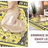 Ultra Soft Area Rug, Non Slip, Stain Resistant, Washable Area Rugs for Living Room, Bedroom, Bright Contemporary Mosaic Influence(Yellow)