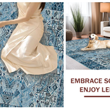 Contemporary Blue Toned Geometric Motif(Blue)