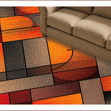 Ultra Soft Area Rug, Non Slip, Stain Resistant, Washable Area Rugs for Living Room, Bedroom, Abstract Geometric Indoor(Red)