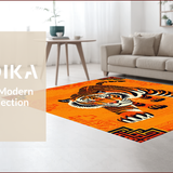 Ultra Soft Area Rug, Non Slip, Stain Resistant, Washable Area Rugs for Living Room, Bedroom, Bold Spiritual Living Room Non-Slip Rug(Orange)