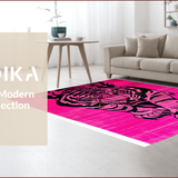 Ultra Soft Area Rug, Non Slip, Stain Resistant, Washable Area Rugs for Living Room, Bedroom, Lush Textured High Pile Aesthetic(Pink)