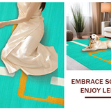 Chic Teal Textured Motif(Blue)