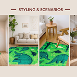 Bright Multi Color Jurassic Playground(Green)