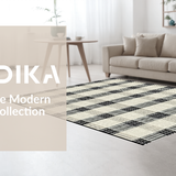 Ultra Soft Area Rug, Non Slip, Stain Resistant, Washable Area Rugs for Living Room, Bedroom, Stylish Modern Abstract Composition(Beige)