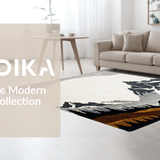 Ultra Soft Area Rug, Non Slip, Stain Resistant, Washable Area Rugs for Living Room, Bedroom, Cozy Vintage Animal Illustration(Gray)
