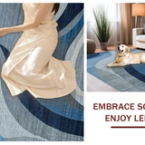 Ultra Soft Area Rug, Non Slip, Stain Resistant, Washable Area Rugs for Living Room, Bedroom, Serene Abstract Watercolor Motif(Blue)