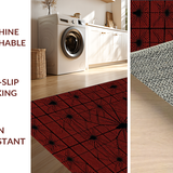 Ultra Soft Area Rug, Non Slip, Stain Resistant, Washable Area Rugs for Living Room, Bedroom, Striking Farmhouse Style Decor(Red)