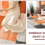 Ultra Soft Area Rug, Non Slip, Stain Resistant, Washable Area Rugs for Living Room, Bedroom, Dynamic Abstract Geometric Aesthetic(Orange)