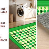 Elegant White Checkered(Green)