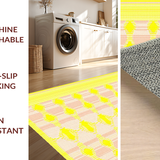 Ultra Soft Area Rug, Non Slip, Stain Resistant, Washable Area Rugs for Living Room, Bedroom, Artful Light Yellow Dreamscape(Yellow)