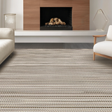 Ultra Soft Area Rug, Non Slip, Stain Resistant, Washable Area Rugs for Living Room, Bedroom, Artful Rustic Waffle Motif(Beige)