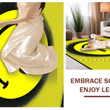 Ultra Soft Area Rug, Non Slip, Stain Resistant, Washable Area Rugs for Living Room, Bedroom, Playful Bright Minimalist Design(Yellow)