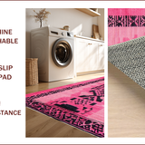 Ultra Soft Area Rug, Non Slip, Stain Resistant, Washable Area Rugs for Living Room, Bedroom, Vibrant Pink Animal Print Aesthetic(Pink)
