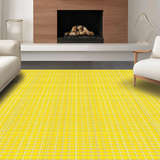 Ultra Soft Area Rug, Non Slip, Stain Resistant, Washable Area Rugs for Living Room, Bedroom, Stylish Modern Tiled Composition(Yellow)
