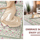 Ultra Soft Area Rug, Non Slip, Stain Resistant, Washable Area Rugs for Living Room, Bedroom, Vibrant Garden-Inspired Decor(Beige)