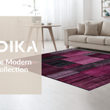 Ultra Soft Area Rug, Non Slip, Stain Resistant, Washable Area Rugs for Living Room, Bedroom, Lively Whimsical Stripe Design(Purple)