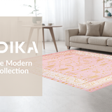 Ultra Soft Area Rug, Non Slip, Stain Resistant, Washable Area Rugs for Living Room, Bedroom, Sleek Transitional Pink Tasseled Rug(Pink)