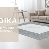 Ultra Soft Area Rug, Non Slip, Stain Resistant, Washable Area Rugs for Living Room, Bedroom, Contemporary Soft Humor Accent(Gray)