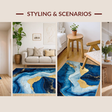 Modern Artistic Swirl Design(Blue)