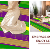 Ultra Soft Area Rug, Non Slip, Stain Resistant, Washable Area Rugs for Living Room, Bedroom, Vibrant Masquerade Ornamentation Style(Purple)