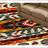 Ultra Soft Area Rug, Non Slip, Stain Resistant, Washable Area Rugs for Living Room, Bedroom, Southwest Tribal Living Room Rug in Warm Rust Tones(Red)