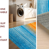 Ultra Soft Area Rug, Non Slip, Stain Resistant, Washable Area Rugs for Living Room, Bedroom, Trendy Gradient Chic Harmony(Orange)