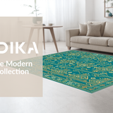 Eclectic Teal Medallion Print(Green)