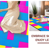 Ultra Soft Area Rug, Non Slip, Stain Resistant, Washable Area Rugs for Living Room, Bedroom, Fun Interactive Colorful Hopscotch Theme(Blue)