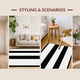 Contemporary Neutral Stripe Fusion(Black)