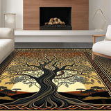 Ultra Soft Area Rug, Non Slip, Stain Resistant, Washable Area Rugs for Living Room, Bedroom, Vibrant Celtic Pattern Fusion(Brown)