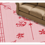 Ultra Soft Area Rug, Non Slip, Stain Resistant, Washable Area Rugs for Living Room, Bedroom, Cowgirl Boots Disco(Pink) - ODIKA