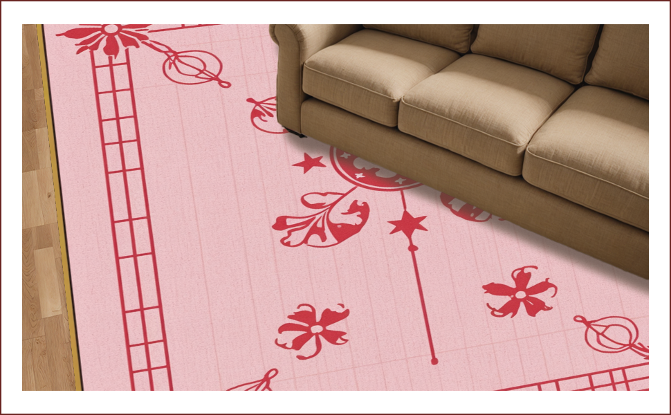 Ultra Soft Area Rug, Non Slip, Stain Resistant, Washable Area Rugs for Living Room, Bedroom, Cowgirl Boots Disco(Pink) - ODIKA