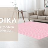 Playful Modern Shaggy Tiled Design(Pink)