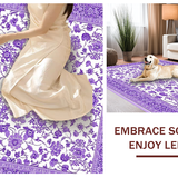 Ultra Soft Area Rug, Non Slip, Stain Resistant, Washable Area Rugs for Living Room, Bedroom, Artistic Soft Touch Abstract Design(Purple)