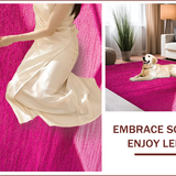 Ultra Soft Area Rug, Non Slip, Stain Resistant, Washable Area Rugs for Living Room, Bedroom, Vintage Low Pile(Pink)