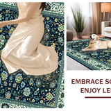Ultra Soft Area Rug, Non Slip, Stain Resistant, Washable Area Rugs for Living Room, Bedroom, Striking Central Medallion Design(Blue)