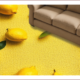 Ultra Soft Area Rug, Non Slip, Stain Resistant, Washable Area Rugs for Living Room, Bedroom, Vibrant Lemon Pattern Bathroom Non-Slip Rug(Yellow)