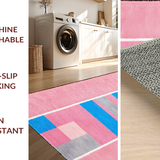 Ultra Soft Area Rug, Non Slip, Stain Resistant, Washable Area Rugs for Living Room, Bedroom, Charming Interactive Game Design(Pink)