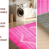 Ultra Soft Area Rug, Non Slip, Stain Resistant, Washable Area Rugs for Living Room, Bedroom, Vibrant Soft Curved Patterns(Pink)