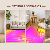 Ultra Soft Area Rug, Non Slip, Stain Resistant, Washable Area Rugs for Living Room, Bedroom, Vibrant Tie-Dye Aesthetic Blend(Yellow)