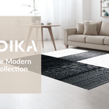 Ultra Soft Area Rug, Non Slip, Stain Resistant, Washable Area Rugs for Living Room, Bedroom, Sophisticated Circular Artistry(Black)