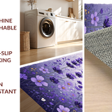 Ultra Soft Area Rug, Non Slip, Stain Resistant, Washable Area Rugs for Living Room, Bedroom, Warm Cozy Shag Design Element(Purple)