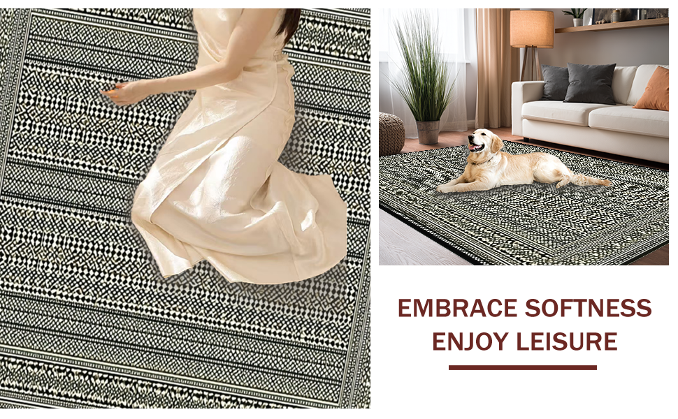 114×202 \"Snow diamond” ViNTAGE RUG 114×202 