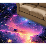 Ultra Soft Area Rug, Non Slip, Stain Resistant, Washable Area Rugs for Living Room, Bedroom, Planet Earth Kids Playroom Space-Themed Carpet(Purple)