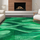 Ultra Soft Area Rug, Non Slip, Stain Resistant, Washable Area Rugs for Living Room, Bedroom, Chic Green Ombre Style(Green)