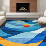 Eclectic Vibrant Abstract Motif(Blue)