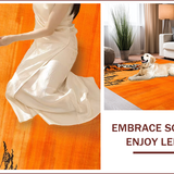 Ultra Soft Area Rug, Non Slip, Stain Resistant, Washable Area Rugs for Living Room, Bedroom, Sophisticated Natural Patterned Décor(Orange)