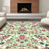 Elegant Light Green Textured Motif(Ivory)